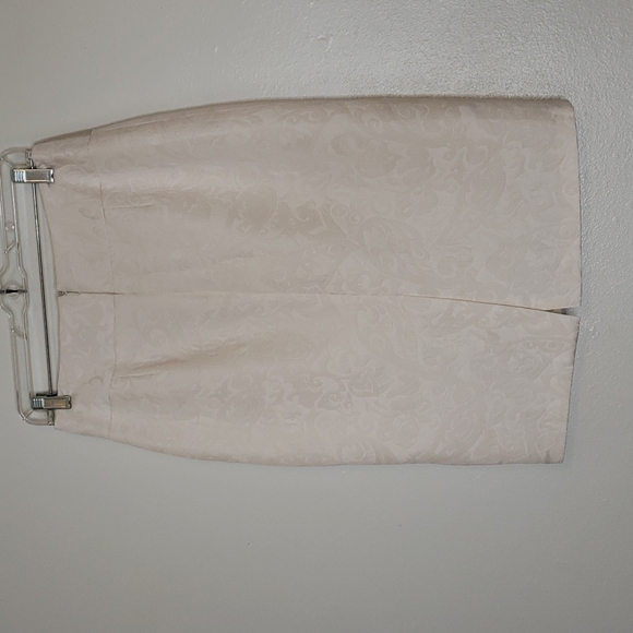 Vintage Allison Taylor Nights Cream Quilted Paisley Motif 80s A Line Full Preppy - Picture 7 of 15